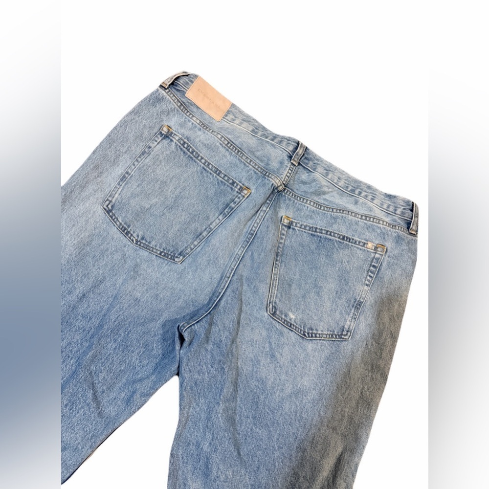 EVERLANE light wash denim jeans size 33 regular 100%cotton plus size - Picture 4 of 8